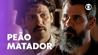 Alcides conta para Tibério que irá matar Tenório | Pantanal | TV Globo