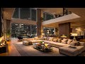 sleep and chill with smooth jazz music u0026 snowfall in nyc luxury apartment ambience