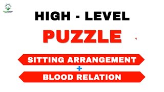 Sitting Arrangement Puzzle with Blood Relation High Level Reasoning