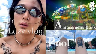 【vlog】【ASMR】カナダの夏の終わりのプールと仮設遊園地はとんでもなくエモすぎ👾 vol. 1 /vlog/Toronto/トロント/プール/cne/遊園地