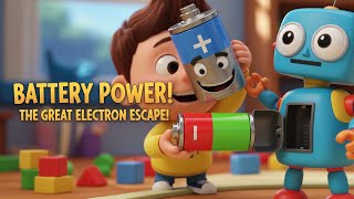How Do Batteries Work? 🔋 The Great Electron Escape! | Fun Science of Circuits & Electrons