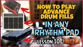 How To Play Linear Rolls in Any Rhythm Pad | ROLL LESSON 10 | yamaha dtx multi 12 | Rhythm pad Roll