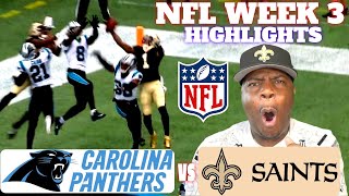 NFL WEEK 3 2022 HIGHLIGHTS REACTION to (CAR)Panthers VS (N.O)Saints face off in division battle