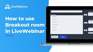 LiveWebinar tutorial: Breakout Rooms