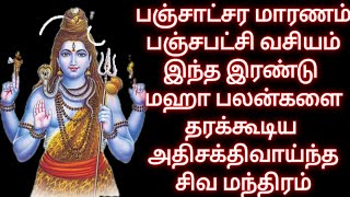 பஞ்சாட்சர மாரணம் பஞ்சபட்சி வசியம் இந்த இரண்டு மஹா பலன்களை தரக்கூடிய அதிசக்திவாய்ந்த சிவ மந்திரம்