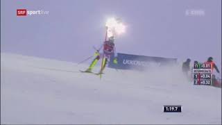 Daniel Yule 2nd run Men's Slalom - Levi FIS Alpine Skiing World Cup 2017