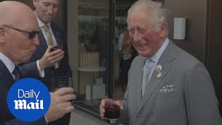 Charles enjoys some tipples as he opens the Johnnie Walker Experience