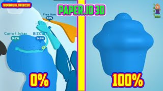 PAPER.IO 3D | 100% MAP CONTROL [WORLD RECORD] NEW IO GAME 2020 | Cup Cake Map + Pro .IO Gameplay