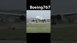 テロップのゴーアラウンドBoeing767着陸〜　#ボーイング767 #飛行機　#planespotting #出雲空港  #shorts