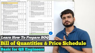 What is BOQ in Tender ? How to Prepare BOQ Bill of Quantities for Construction Works QS Engineers