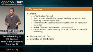 CppCon 2017: Ansel Sermersheim “Multithreading is the answer. What is the question? (part 1 of 2)”