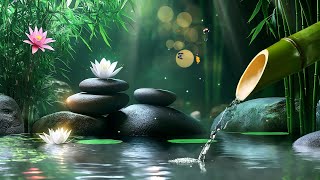 Bamboo Water Fountain and Calming Piano Music - Sleep Music, Relaxing Music, Meditation Music