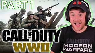 Royal Marine Plays Call Of Duty WW2 For The First Time! Part 1!