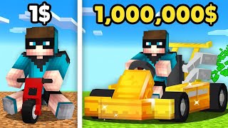 KAAN VE EFE 1$ ARABA VS 1.000.000$ ARABA KULLANIYOR -Minecraft