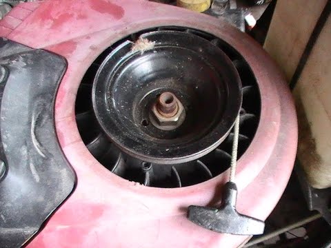 Putting a Pull Rope on the Mower Part 2 Putting a Pull Rope on the Mower Part 2
