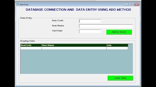 Visual Basic 6.0 with MS Access Database using ADO Method
