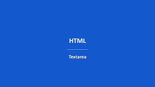 Basic HTML & CSS For Beginners | Textarea - 16