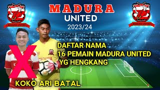 Daftar Nama Pemain MADURA UNITED yang Keluar Terbaru 2023