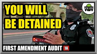 YOU WILL BE DETAINED - ALBUQUERQUE POLICE - First Amendment Audit - Cop Watch with Amagansett Press