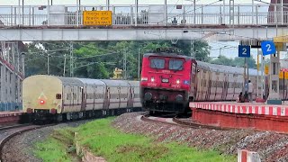 Teesta Torsa Express Meets with Haldibari Intercity Express on a Huge 90° Curve