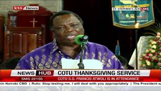 Atwoli talks on cults in churches