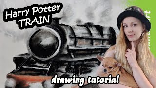 Harry Potter Train - Scotland - drawing tutorial | Luna Smith Art