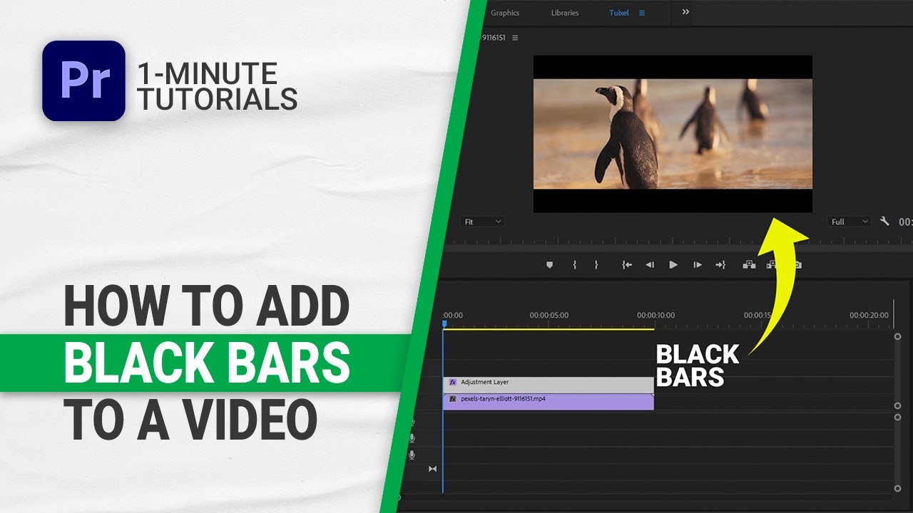 How To Add Black Bars To A Video In Adobe Premiere Pro Youtube