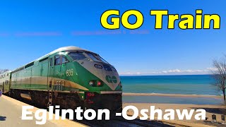 [4K] GO Train Lakeshore East, Eglinton GO to Oshawa GO (Duration 38min)