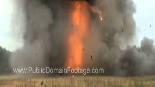 Humvee exploding from an IED stock footage