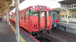 JR山口線キハ47形 益田駅発車 JR West Yamaguchi Line KiHa47 series DMU