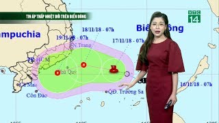 Thời tiết 12h 17/11/2018: Áp thấp đang tiến vào các tỉnh từ Ninh Thuận đến Bà Rịa-Vũng Tàu | VTC14