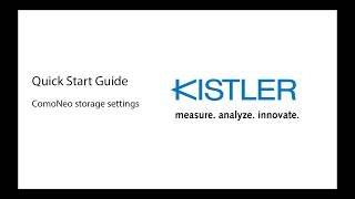 Quick Start Guide: ComoNeo storage settings (archive)