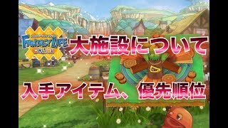 【ファンタジーライフオンライン】大施設について 入手アイテム\u0026優先順位　【FLO】