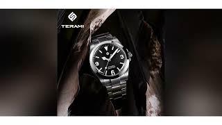 TERAMI 38MM Explore Men Mechanical  Wristwatch Sport  Waterproof Sapphire Crystal AR Coating Cl