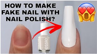 How to Make Fake Nails at Home with Nail Polish 2022 - DIY Fake Nails with Nail Paint Easy
