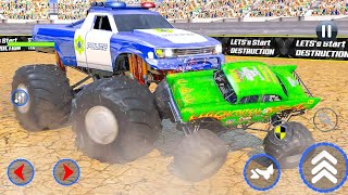 US Police Monster Trucks Derby Arena Crash Stunts Racing Simulator - Android Gameplay.