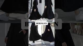 Ide pose foto hijab outfit berjalan