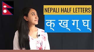 #3 Learn Nepali for Beginners | Nepali Half Letters