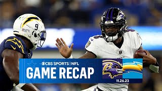 Ravens STIFLE Chargers on Sunday Night Football | Game Recap | CBS Sports