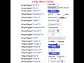 HTML Input Tags List Tutorial For Beginners (Web Development)