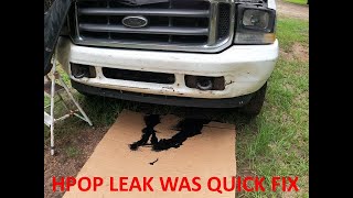 Hpop Oil Leak on 7.3 Ended up a Quick Fix but Still a Mess