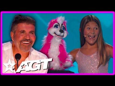 Young Girl Combines Puppets and Magic in Hilarious Audition on America's Got Talent 2023!