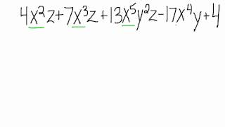 Standard Form of a Polynomial