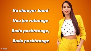 Pachtaoge (Lyrics) - Arijit Singh | Vicky Kaushal, Nora Fatehi | Jaani, B Praak |