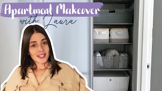 How I Organized My Linen Closet I Apartment Makeover I HB