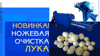 Новинка: линия обрезки и очистки лука I onion peel machine I КЭМЗ  I  Каховка