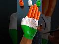 How To Paint Tiranga On palm Hand ✋|| Indian Flag 🇮🇳 #shorts #trending #viral