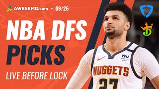 NBA DFS LINEUPS: LAKERS-NUGGETS GAME 5 DRAFTKINGS + FANDUEL PICKS SATURDAY 9/26