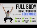 Home Workout for Gamers - Full Body HIIT (CALORIE INFO INCLUDED) | 1HP