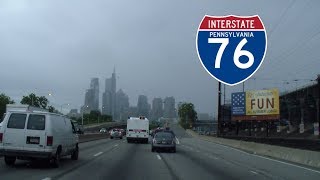 I-76 East - Schuylkill Expressway, Entering Philadelphia, Pennsylvania